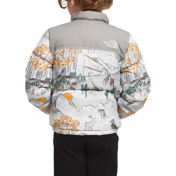 NWT North Face Nuptse 700 Down Series Puffer Jacket Toddler 2T Wolf Gray Winter - Picture 3 of 11